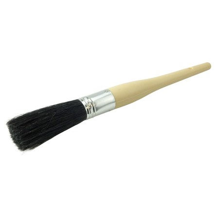 Weiler 8 15/16" Oval Sash Brush, Bristle, 3" Trim Len, Plain Foam Handle 40020